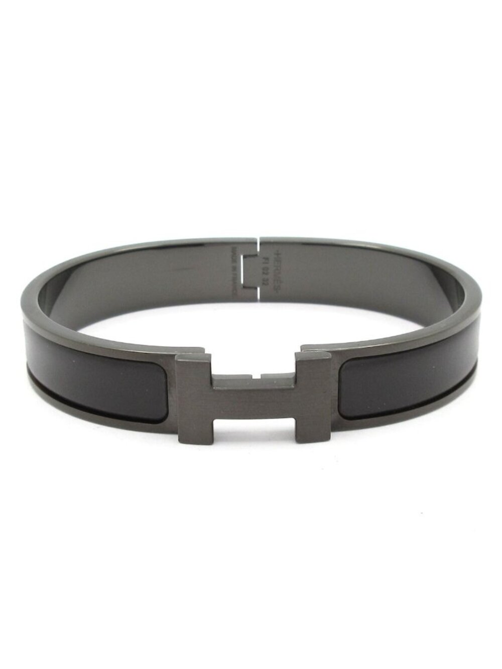 Hermes Bangle Clic H Black Bracelet